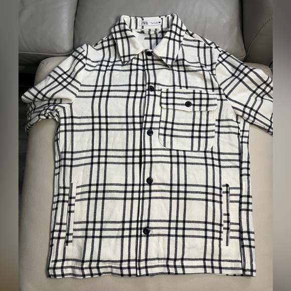 Zara Men’s Checkered Wool Blended Flannel Shirt - Size L - Picture 5 of 10
